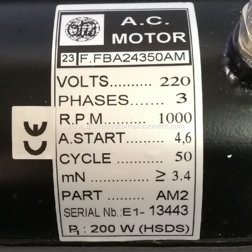 F.FBA24350AM Otis Elevator DO2000 Door Motor